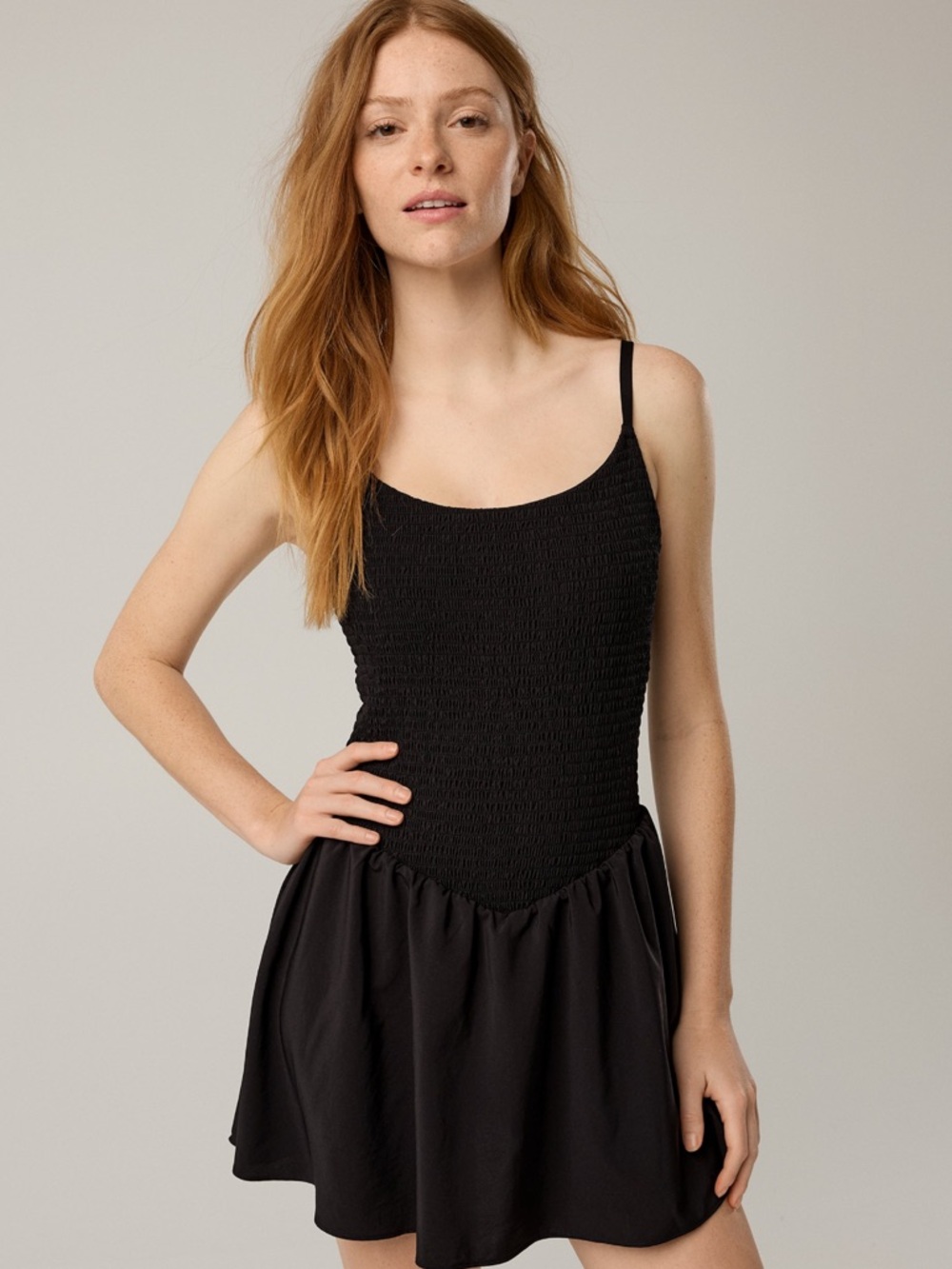 OFFLINE by Aerie Real Me Smocked Flowy Dress